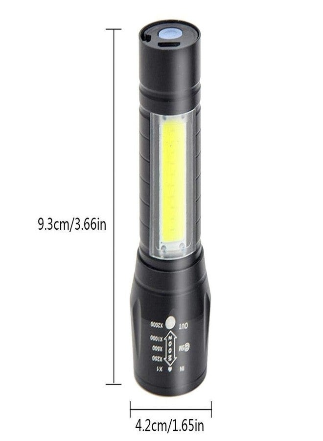 kh Mini LED Flashlight Rechargeable 350 Lumen, Focus Zoom Torch Light (Pocket Size) with 3 Modes Adjustable for Emergency and Activities EDC (Type-3) - Image 2